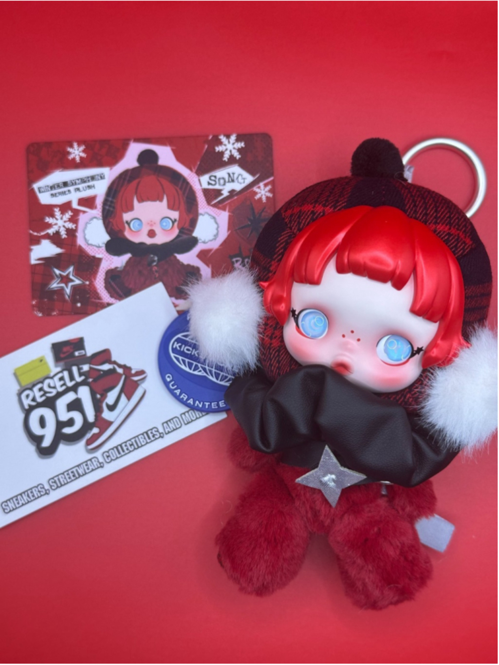 Pop Mart Skull Panda Winter Symphony Series Plush Keychain Song Figure